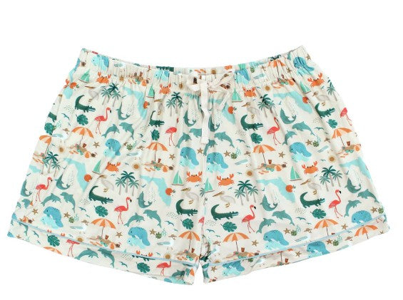 Explore Florida Souvenir Adult Bamboo Pajamas Women's Shorts S |  | Safari Ltd®