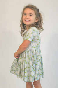 Goosies Short Sleeve Pocket Dress - Hydrangeas