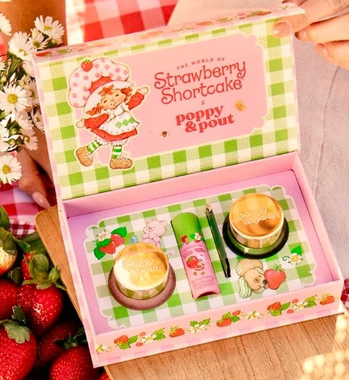 Poppy & Pout Berry Besties Lip Balm Trio Strawberry Shortcake