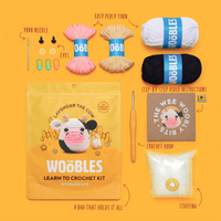 Lavender the Cow - Woobles Beginner Crochet Amigurumi Kit