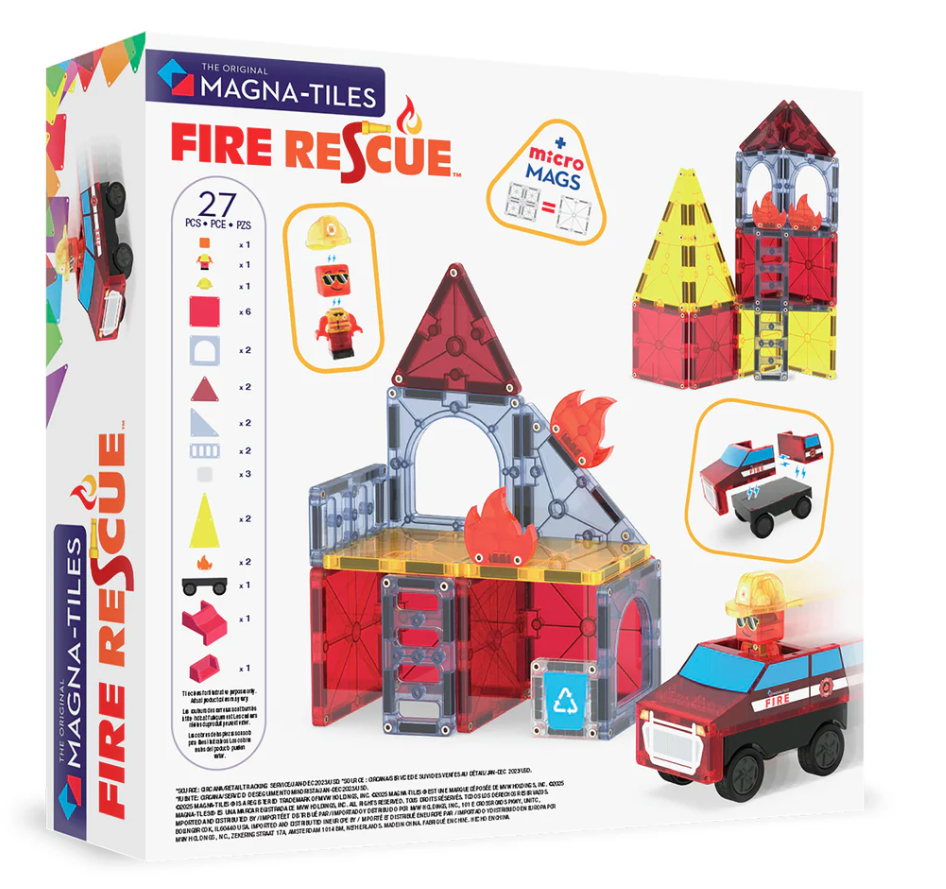 Magna-Tiles Fire Rescue 27 Pc Magnetic Building Set |  | Safari Ltd®