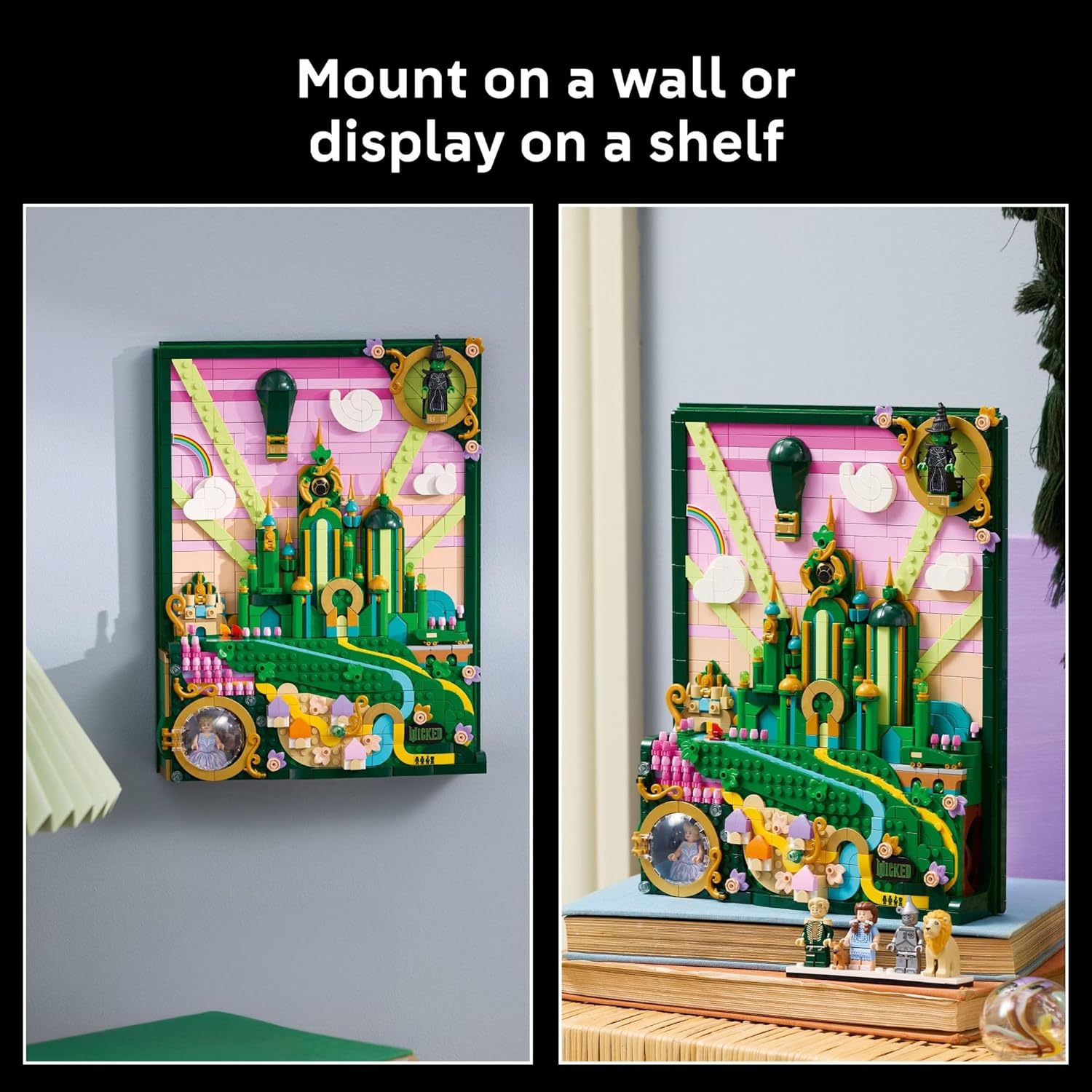 LEGO Wicked Emerald City Wall Art Building Set 75685