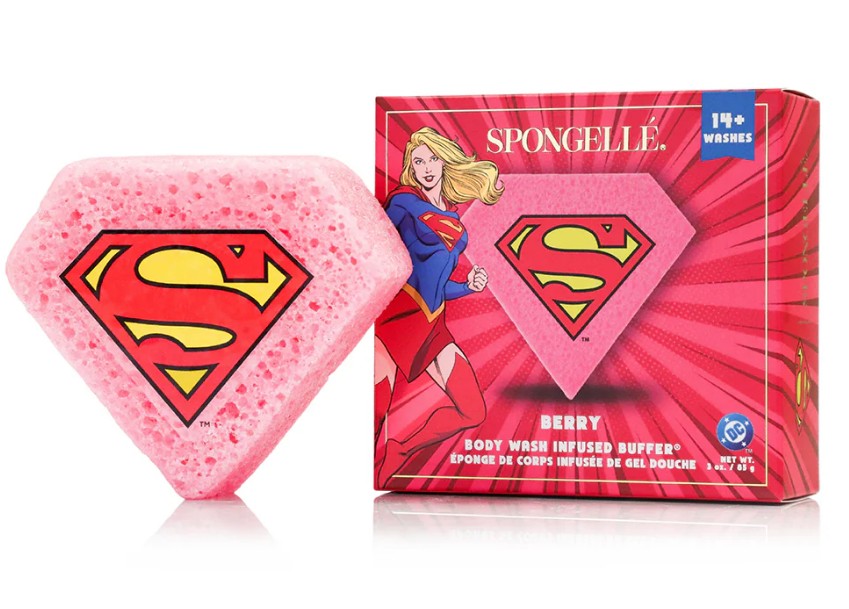 Spongelle Dc Supergirl Body Wash Infused Buffer Super Berry