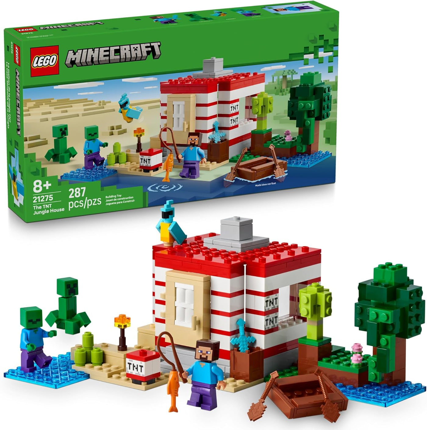 LEGO Minecraft - The TNT Jungle House Building Toy Set 21275 |  | Safari Ltd®