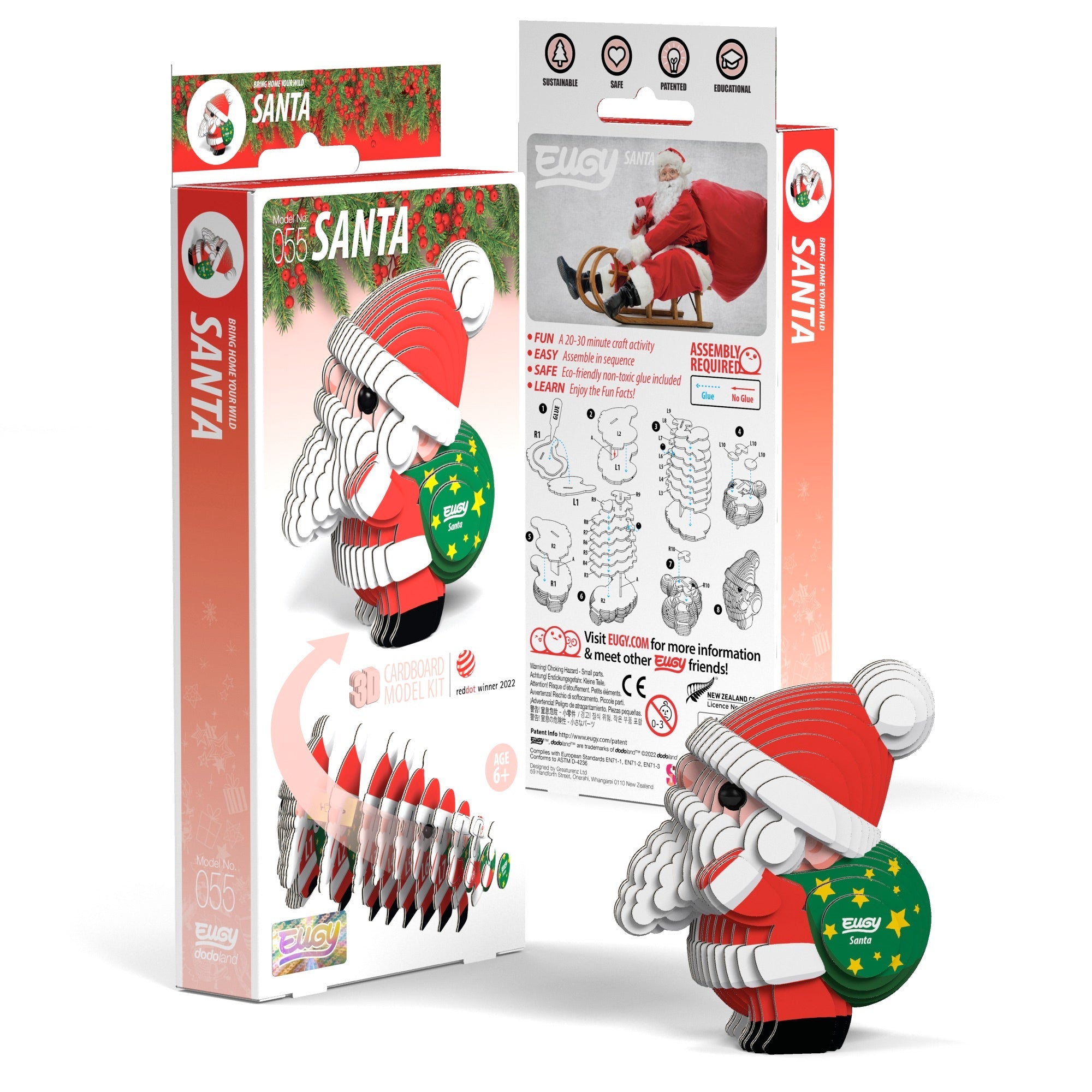 EUGY Santa 3D Puzzle | Eugy | Safari Ltd®