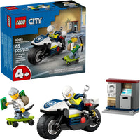LEGO City Police Motorcycle Chase Building Toy Set 60455 |  | Safari Ltd®
