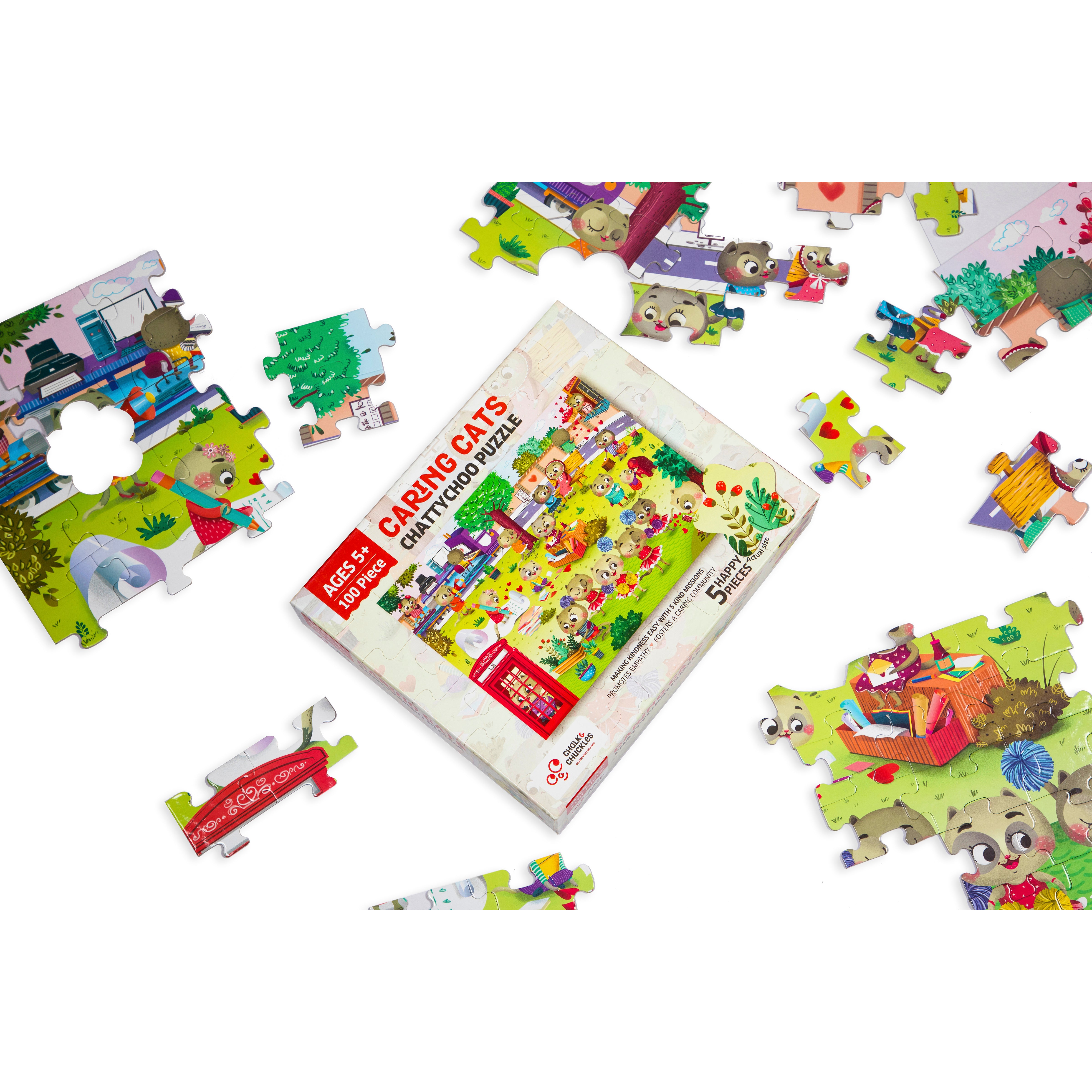 Chalk & Chuckles Caring Cats Chattychoo Activity Puzzle |  | Safari Ltd®
