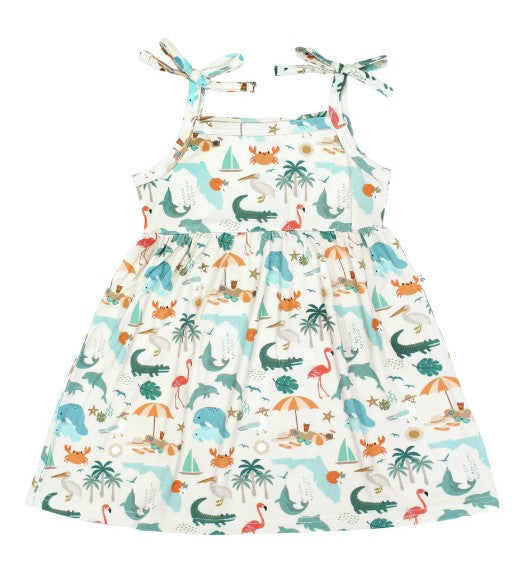 Explore Florida Souvenir Bamboo Kids Sundress 8/9 |  | Safari Ltd®