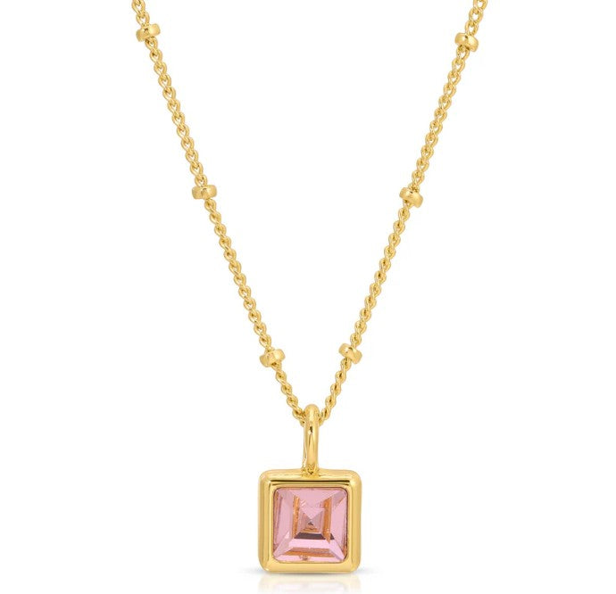 Birthstone Bottle Necklace - Gold - October |  | Safari Ltd®