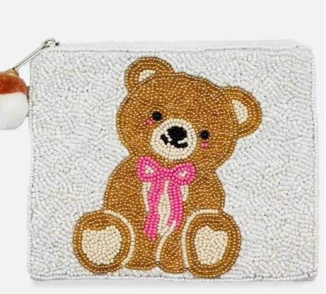 Teddy Bear Beaded Coin Pouch |  | Safari Ltd®