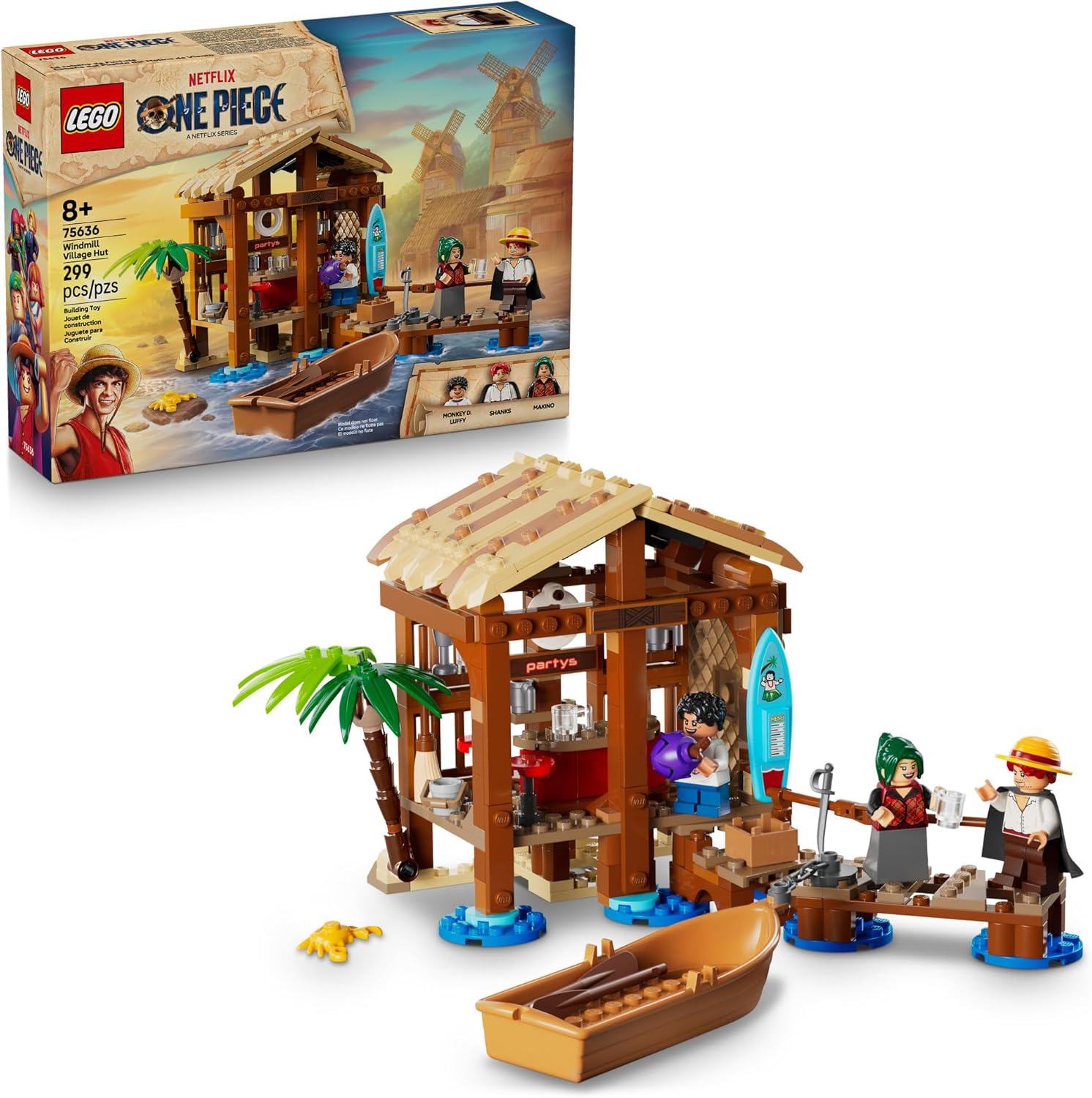 LEGO One Piece Windmill Village Hut Building Toy Set 75636