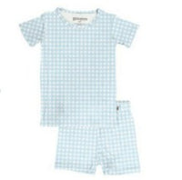 SS & Shorts PJ - Gingham in Cottage Blue 3T |  | Safari Ltd®