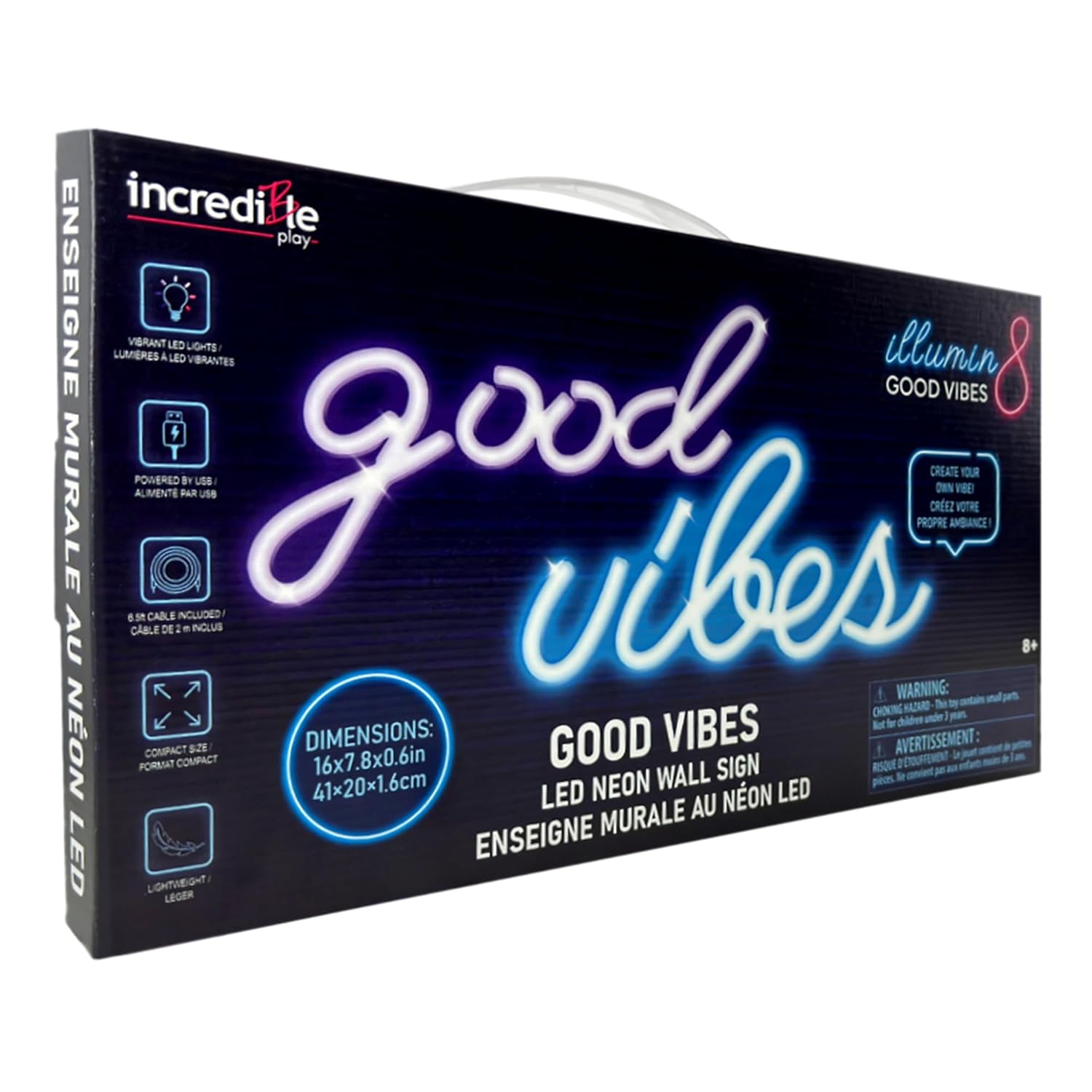 Illumin8 Good Vibes Neon LED Sign |  | Safari Ltd®
