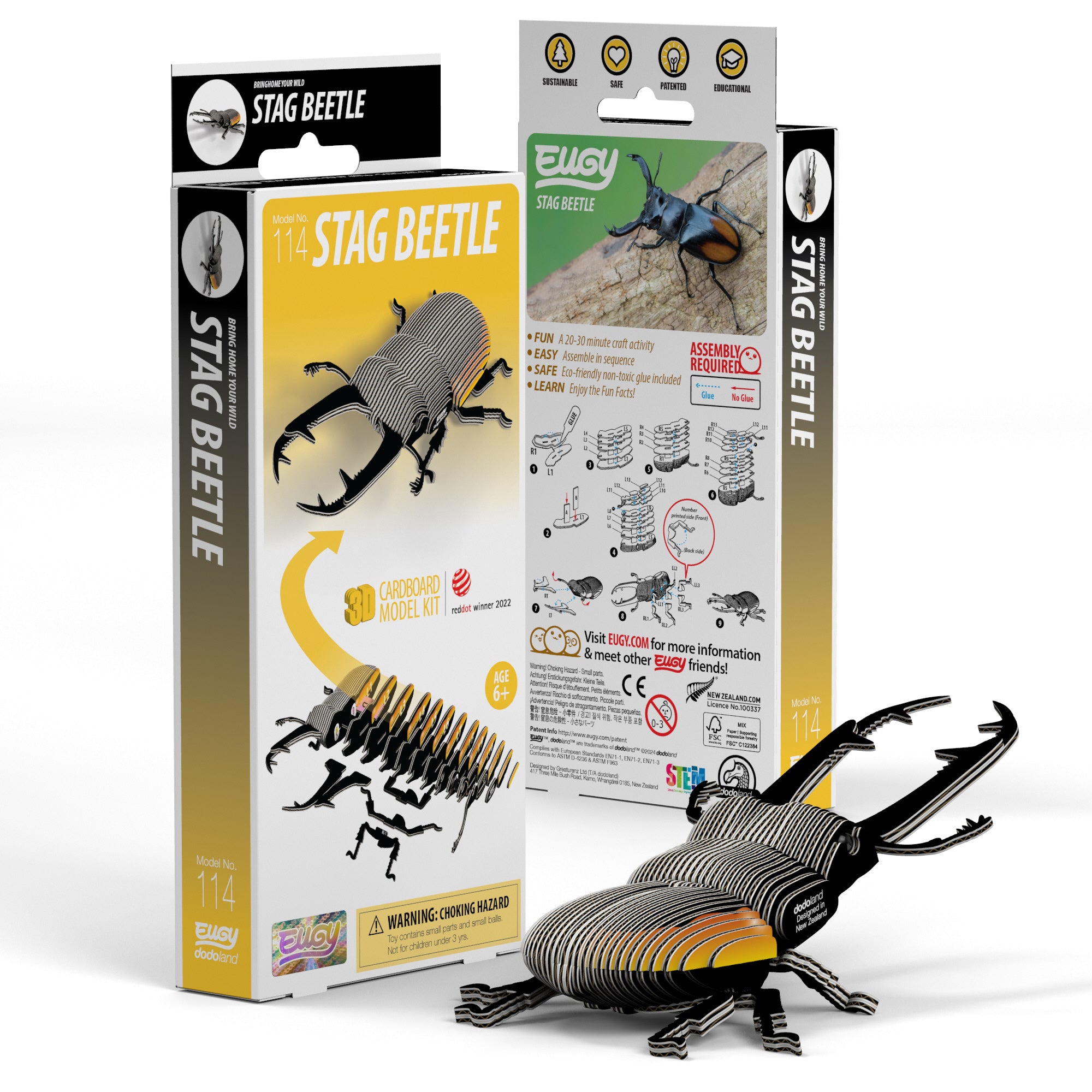 EUGY Stag Beetle 3D Puzzle | Safari Ltd®