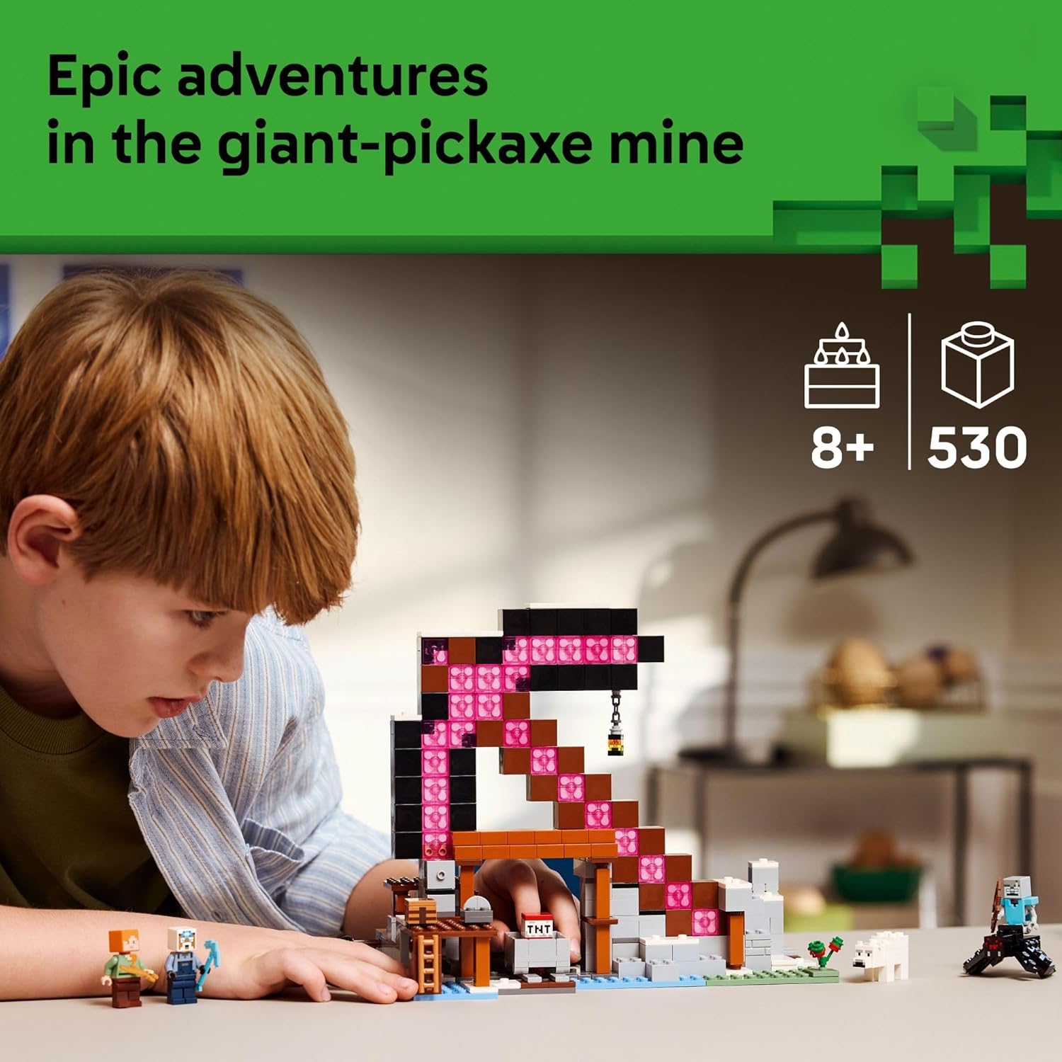 LEGO Minecraft - The Pickaxe Mine Building Toy Set 21277