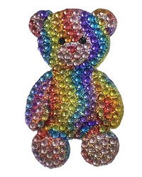 The StickerBean Pastel Bear by StickerBean is a charming bear sticker, adorned with sparkling rhinestones in a pastel rainbow pattern, offering a colorful and shiny look—ideal for anyone who loves cute bear stickers or wants to enhance their decorative sticker collection.