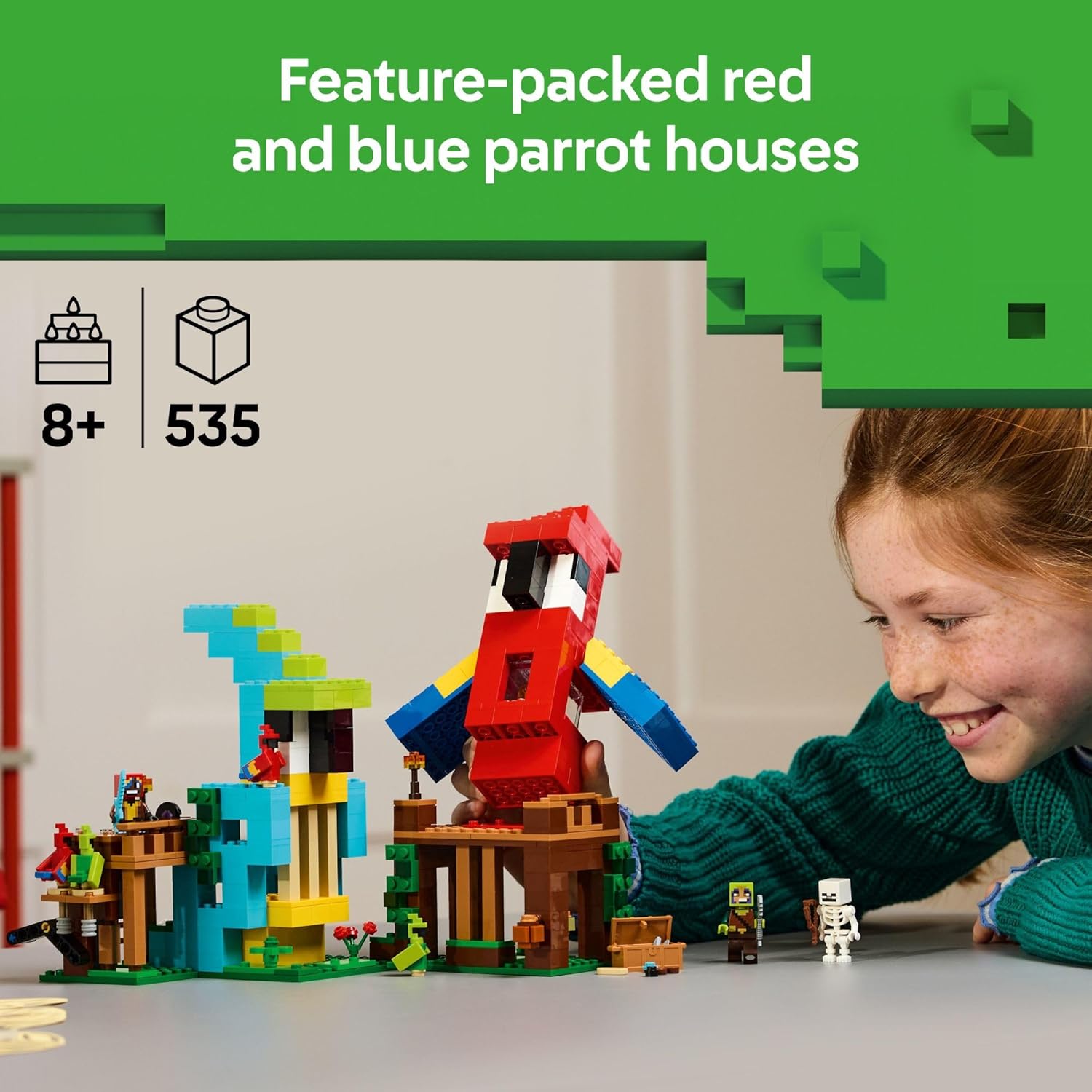 LEGO Minecraft - The Parrot Houses Building Set 21282 |  | Safari Ltd®