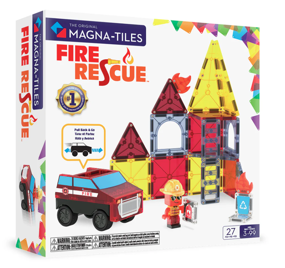 Magna-Tiles Fire Rescue 27 Pc Magnetic Building Set |  | Safari Ltd®