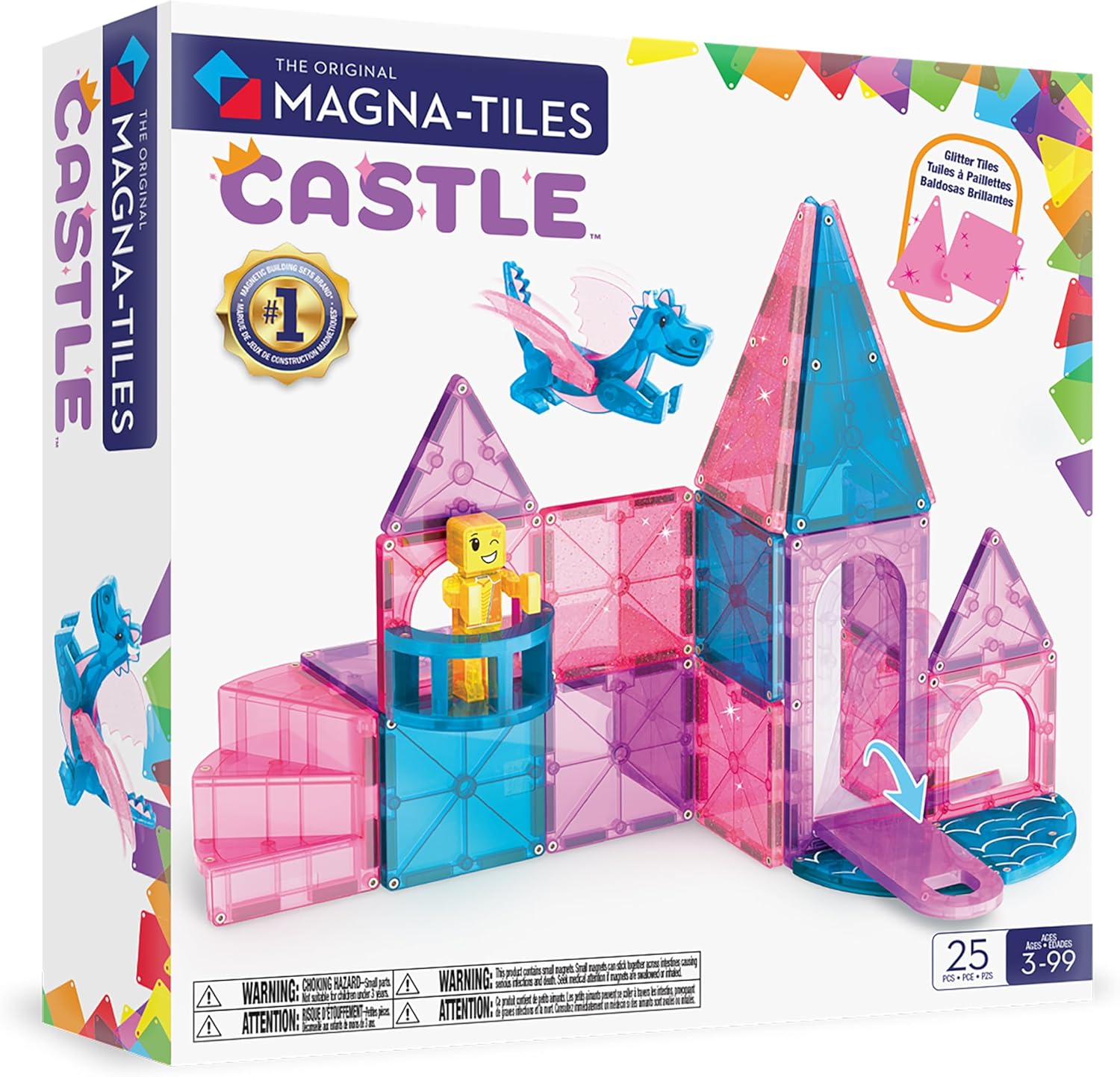 Magna-Tiles Castle 25 Pc Magnetic Building Set |  | Safari Ltd®
