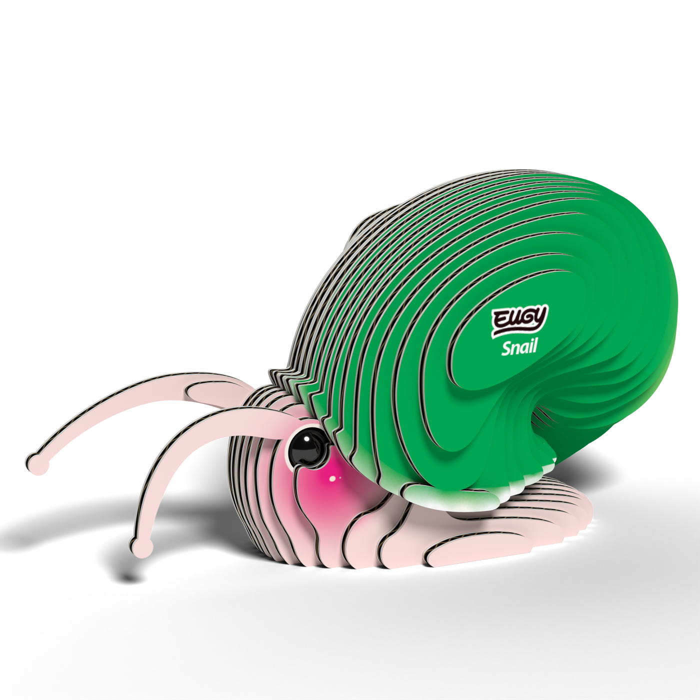 The Eugy EUGY Snail 3D Puzzle is a cute, eco-friendly craft kit featuring a green-shelled snail with big round eyes—perfect for creative STEM play and puzzle lovers.