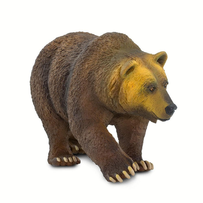Aggressive Brown Bear Grizzly Bear Figure Animal Decor Collector Kid Toy  Gift