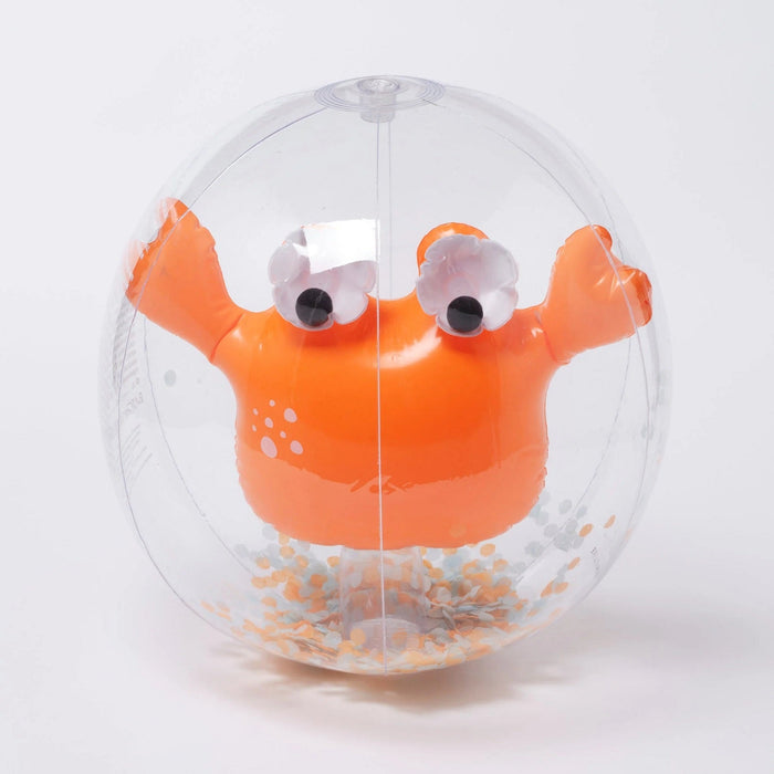3D Inflatable Beach Ball Sonny the Sea Creature Neon Orange - Safari Ltd®