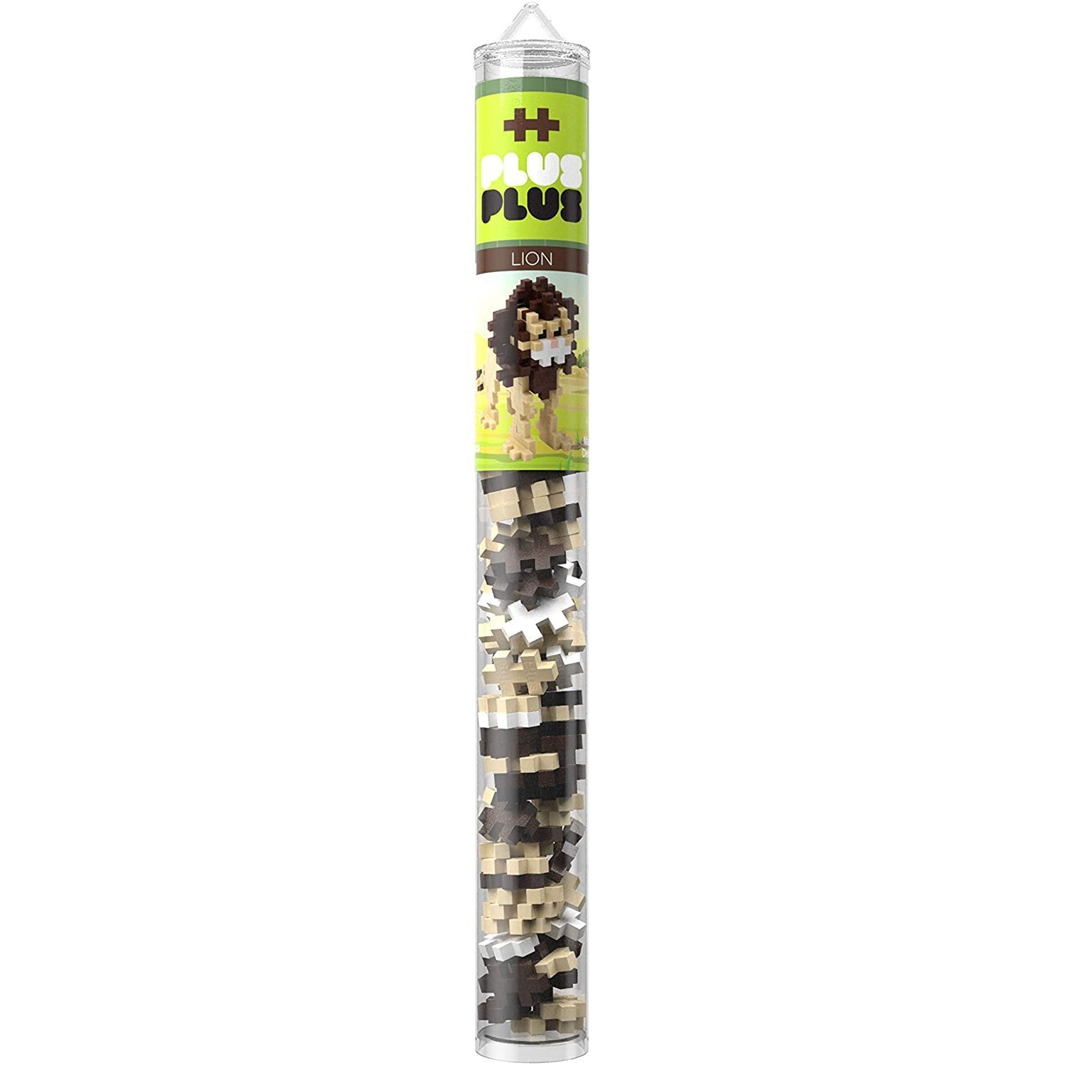 70 pc Plus-Plus Lion Tube – Creative Building Set for Kids