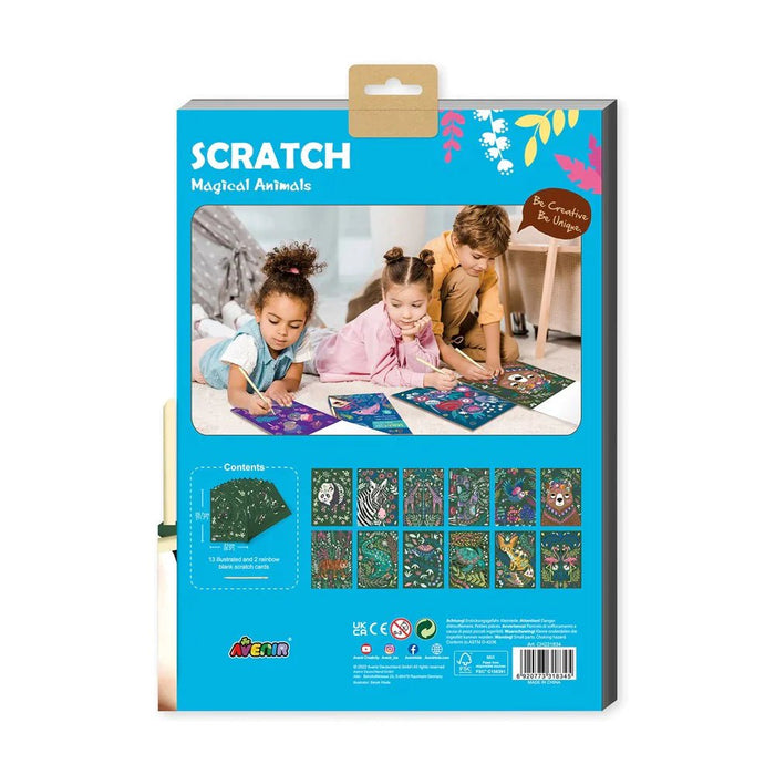 Avenir - Scratch Art Book - Large - Magical Animals - Safari Ltd®