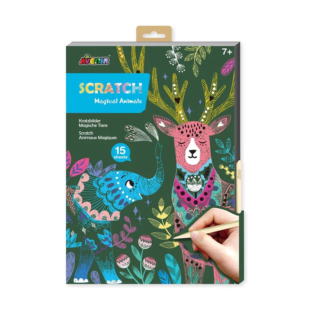 Avenir Scratch Art Book Large Magical Animals Safari Ltd®