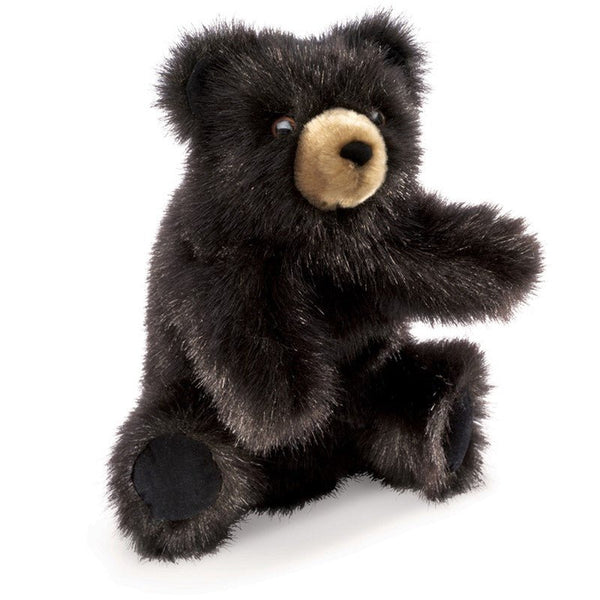 Baby Black Bear Stuffed Animal Hand Puppet | Folkmanis | Safari Ltd®