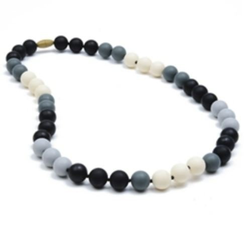 Bleecker Necklace for Mom & Teether for Baby - Black - Safari Ltd®