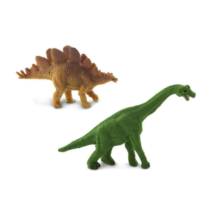 Brachiosaurus &amp; Stegosaurus Good Luck Minis | Montessori Toys | Safari Ltd.