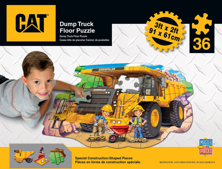 Caterpillar - Dump Truck 36 pc Shaped Floor Puzzle - Safari Ltd®