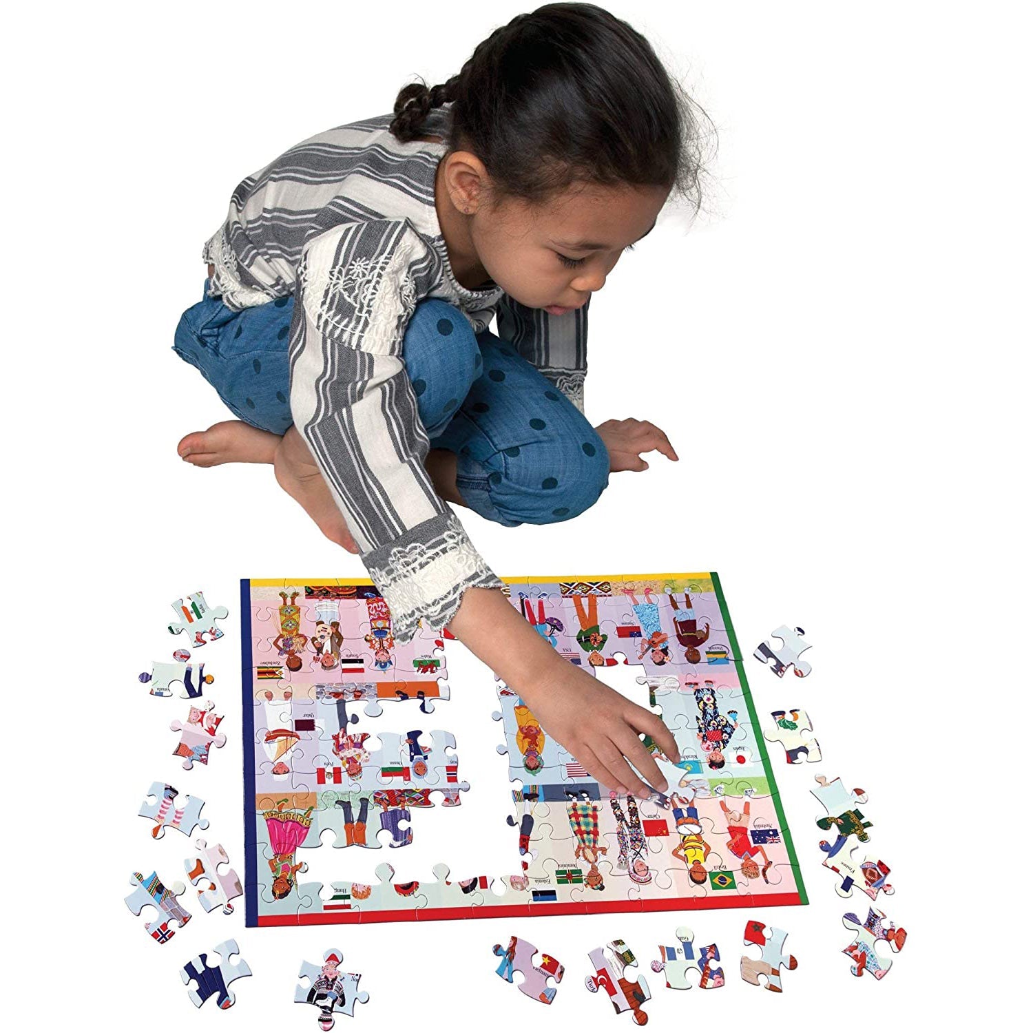 Aoi©️ページ　2分 3分 各100個　100セット Children of the World 100 Piece Puzzle | Safari Ltd®