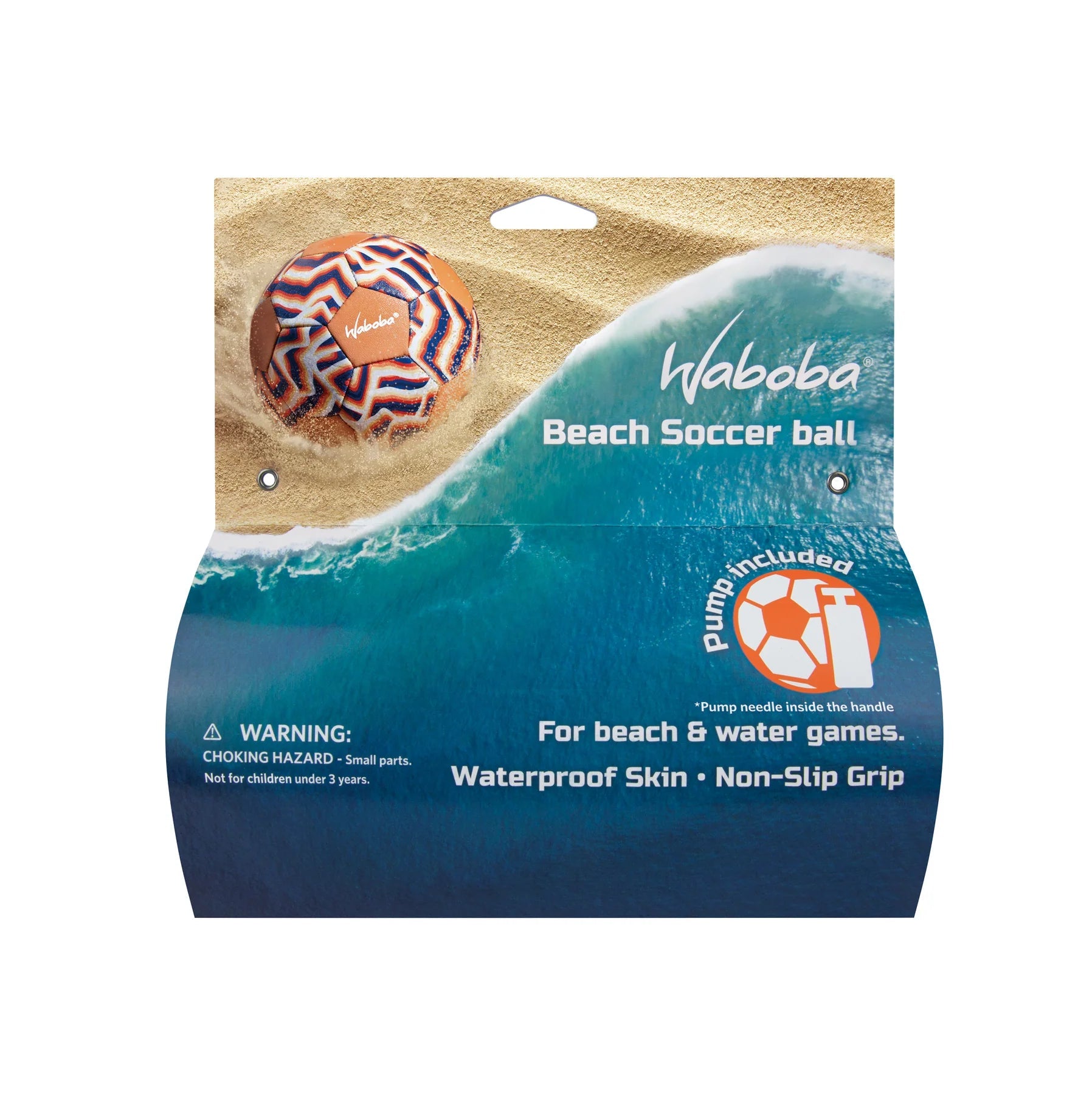 CLASSIC Beach Soccer Ball Deflated w/Air Pump - Safari Ltd®
