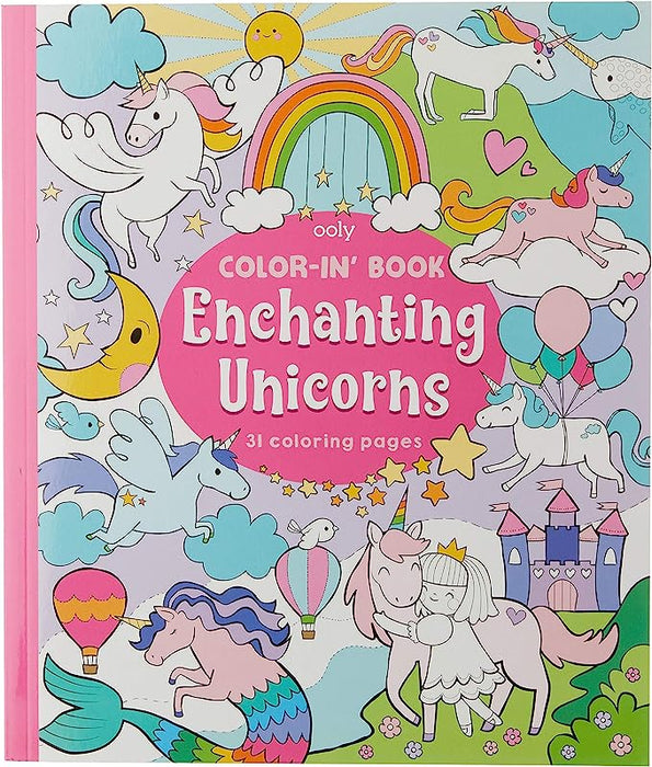 Ooly - Color-In Book - Enchanting Unicorns