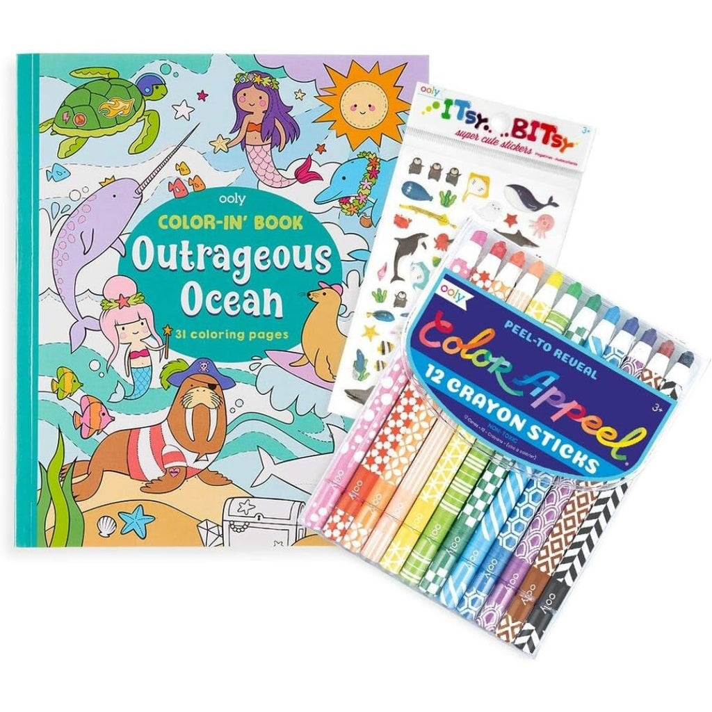 Ooly Carry-Along Coloring Book - Sea Life