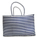 Colors For Good Jumbo Recycled Woven Tote Bag - Blue & White - Safari Ltd®