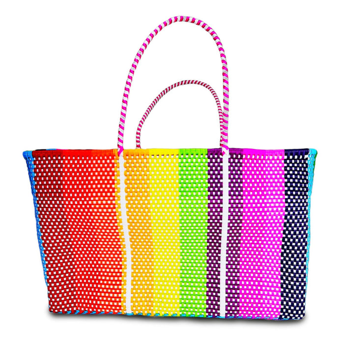 Colors For Good Jumbo Recycled Woven Tote Bag - Rainbow - Safari Ltd®