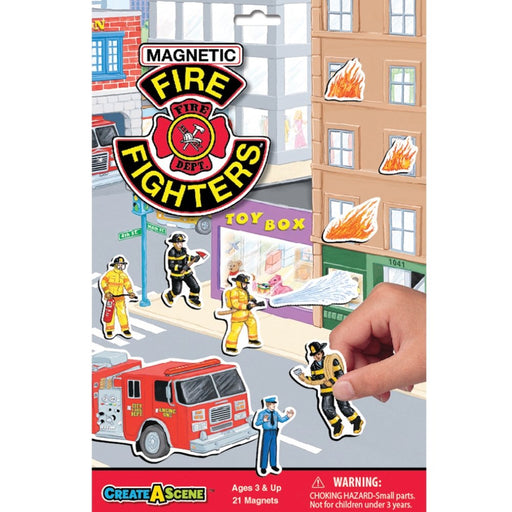 Create A Scene Magnetic Playset - Firefighters - Safari Ltd®