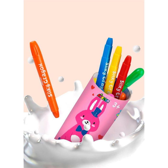 DAM Toys Silky Crayons - 12 Colors, 6 Assorted Styles - Safari Ltd®