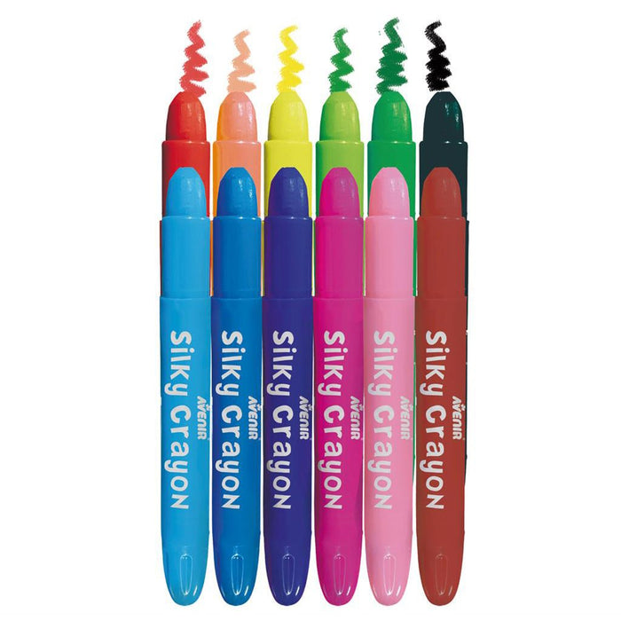 DAM Toys Silky Crayons - 12 Colors, 6 Assorted Styles - Safari Ltd®