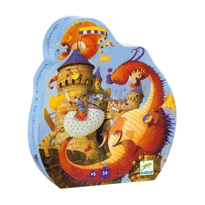 DJECO Silhouette Puzzle - Valiant & the Dragon - 54 pcs - Safari Ltd®