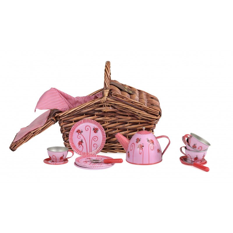 Egmont Tin Tea Set Ladybug In a Basket | Safari Ltd®