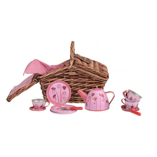 Egmont Tin Tea Set Ladybug In a Basket - Safari Ltd®