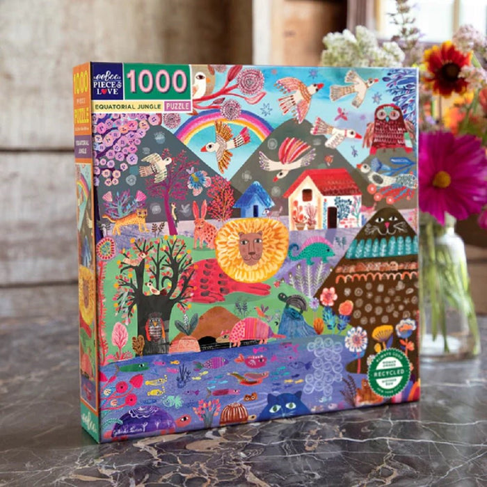 Equatorial Jungle 1000 Piece Square Jigsaw Puzzle - Safari Ltd®