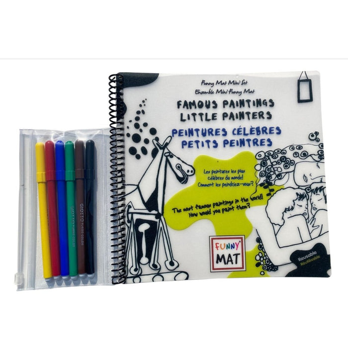 Funny Mat - Famous Painters w/6 Giotto Markers, Arts & Crafts