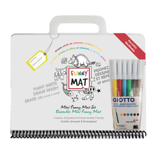 Funny Mat - Mini Travel Mat w/6 Giotto Markers - Safari Ltd®