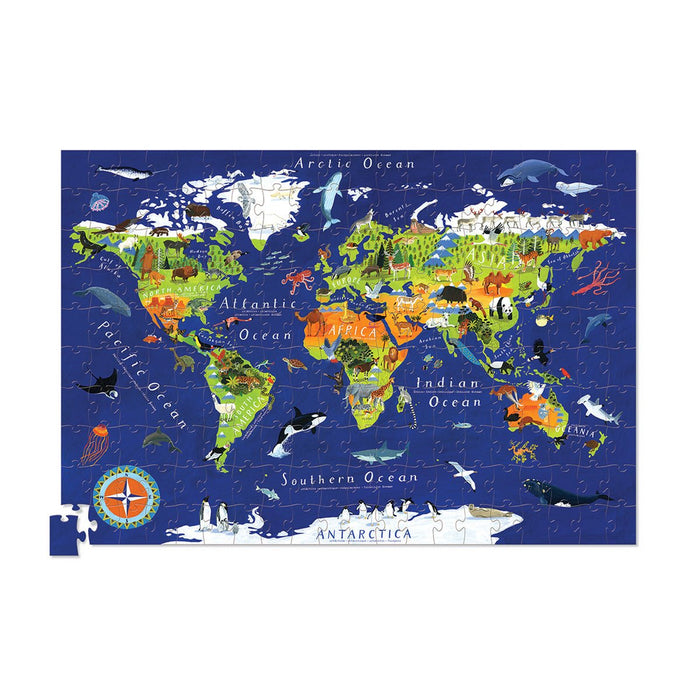 Geography Puzzle & Poster: World Animals - Safari Ltd®