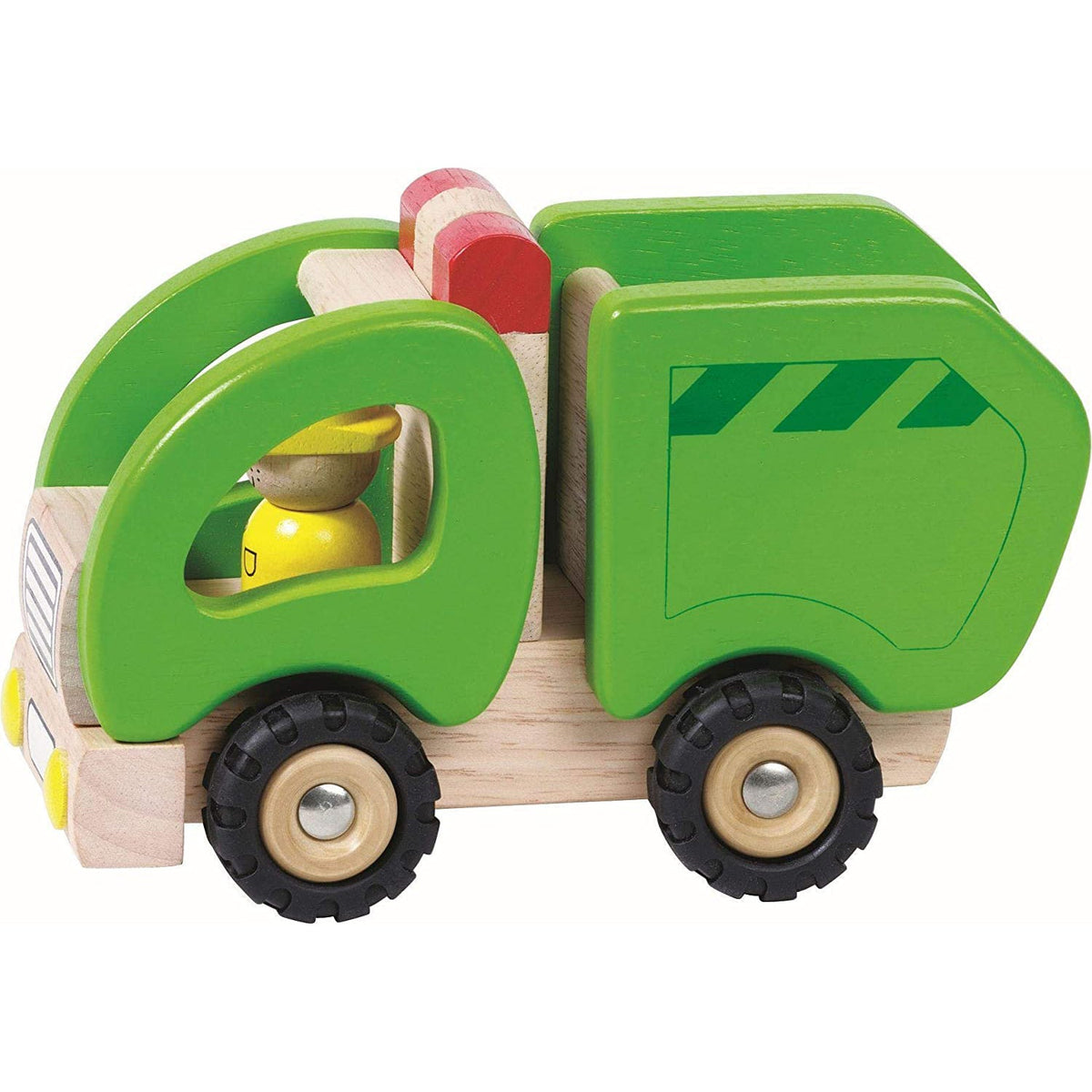 Goki Toys Garbage Truck Wood Toys Safari Ltd